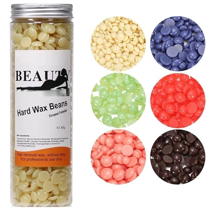 URBANMAC Depilatory Hard Wax Beans Pellet Body Bikini Hair Removal WAX 400GM (Multicolor)