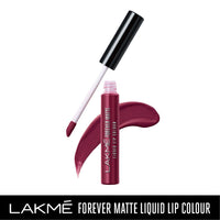 LAKMÉ Forever Matte Liquid Lip Colour, Red Wine, 5.6ml & Lakme Forever Matte Liquid Lip Colour, Fuschia Chic, 5.6 ml