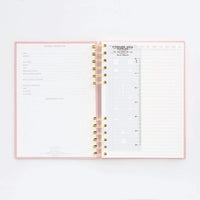 Designworks Ink Standard Issue No. 12 Dusty Pink Undated Planner Notebook Journal with Lined Pages, Elastic Pen Holder, and Durable Spiral Binding for Work, Writing, Journaling - 6