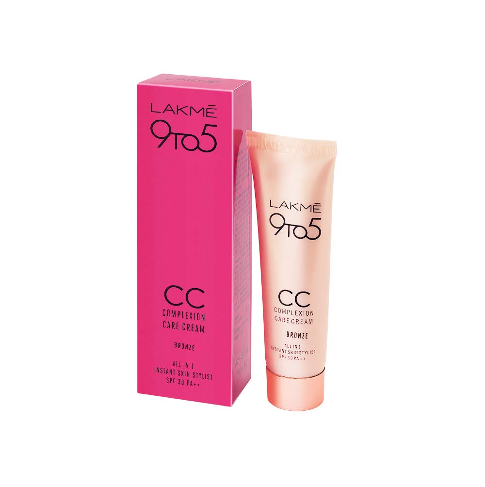 Lakmé 9 To 5 Complexion Care Cream, Medium, Radiant, Natural, Luminous, Dry| Bronze 9 G (Pack of 2)