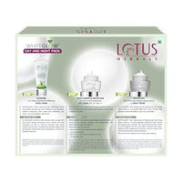 Lotus Herbals Whiteglow Day And Night Pack with Face Wash | For Skin Brightening | Day Cream | Night Cream | Facewash | 220g