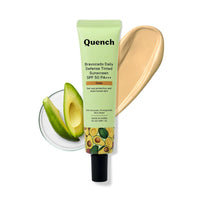 QUENCH BOTANICS Daily Defense Tinted Sunscreen SPF 50 PA+++ For Glowing Skin With Avocado & 2% Niacinamide, Blue Light Protection, Satin-Matte Finish, Made In Korea, Normal Skin (Deep, 50Ml)