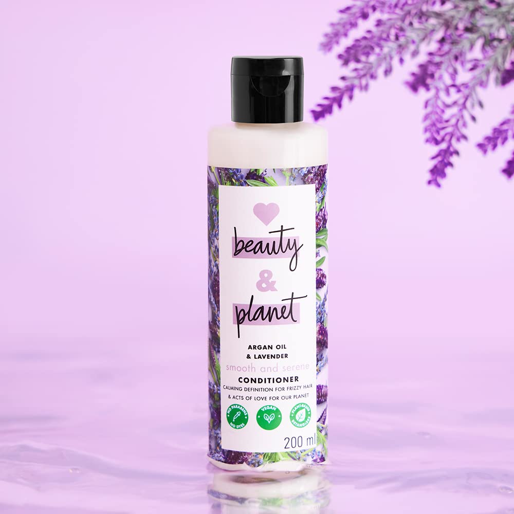 Love Beauty & Planet Argan Oil And Lavender Paraben Free Smooth And Serene Conditioner||No Parabens|| No Dyes, 200 Millilitre