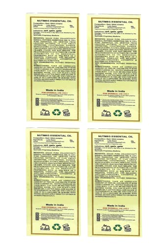 Khadi Pure Herbal Nutmeg Essential Oil, 15 Ml (Pack Of 4)