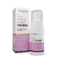 Dr. Sheth's Mediglow AHA-BHA Foaming Face Wash For Glowing Skin | Deeply Cleanses, Exfoliates & Unclogs Pores | With 1% Salicylic Acid, 0.5% Lactic Acid | For All Skin Types | For Women & Men | 100 mL