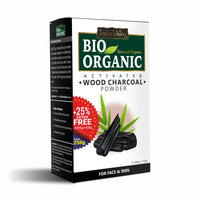 INDUS VALLEY Bio Organic 100% Natural Activated Charcoal Powder Ideal for Skin Removes Dead Skin, Impurities, Detoxifies Skin - (200g+50g)