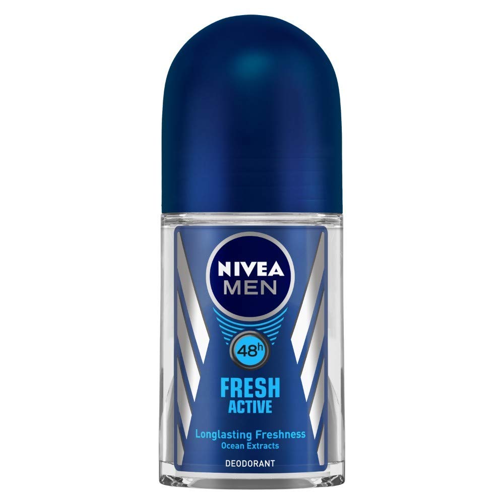 Nivea Deodorant Roll-On, Fresh Active Original for Men, 50ml And Face Wash, Oil Control, 10x Vitamin C for Men, 100g