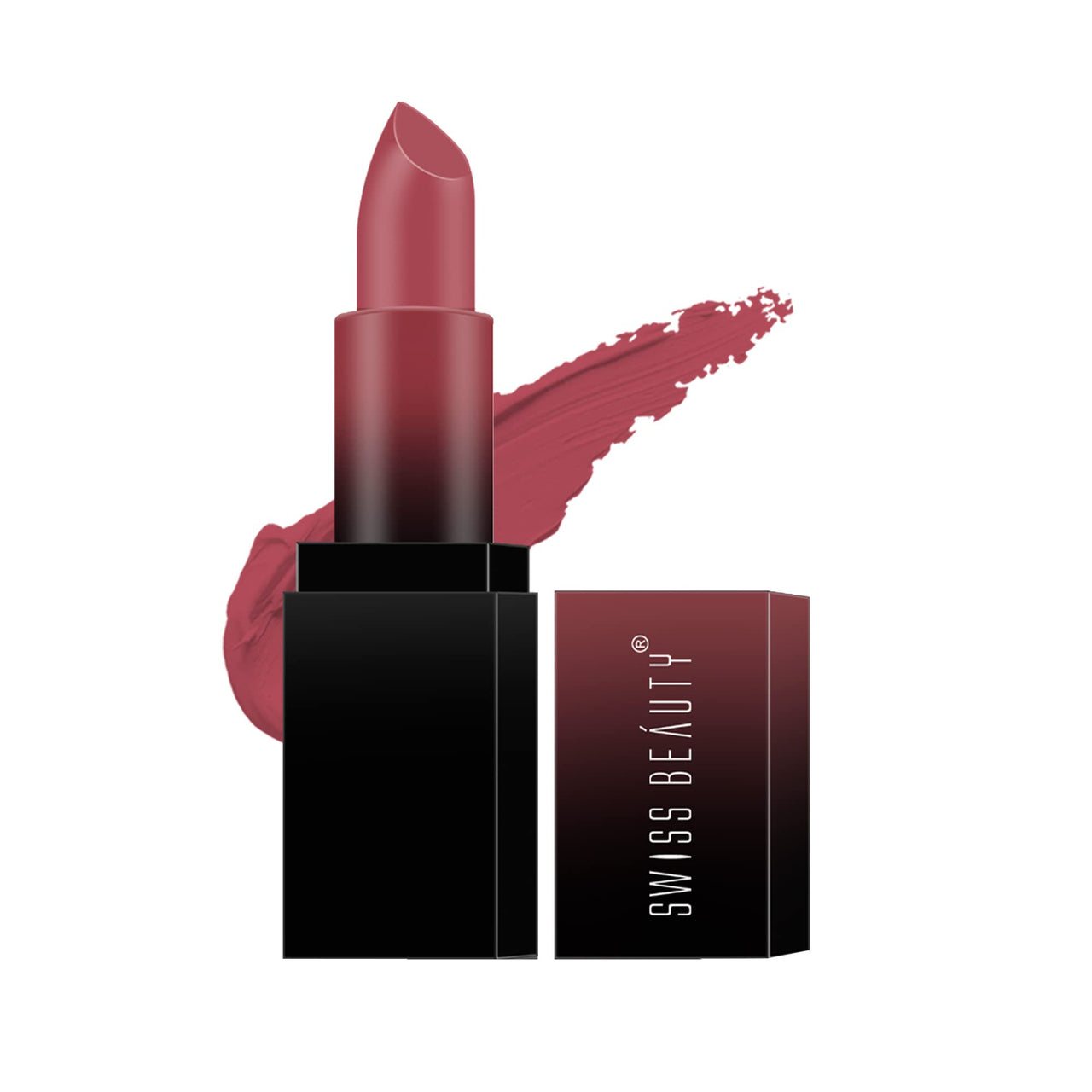 Swiss Beauty Hd Matte Pigmented Smudge Proof Lipstick | Creamy Matte Long Stay Lipstick | Peach Day, 3.5g