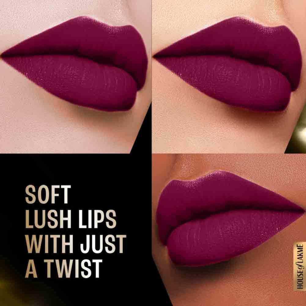 Lakmé Forever Matte Lipstick, Made With French Rose Oil Extracts, Red Marsala, 4.5G
