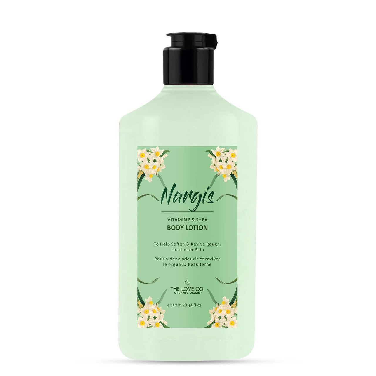 THE LOVE CO. Nargis Body Lotion - Nourishing Formula for Dry Skin - Women & Men - Enhanced with Jojoba Oil, Shea Butter, Vitamin E - 250Ml - Best for Daily Moisturizing