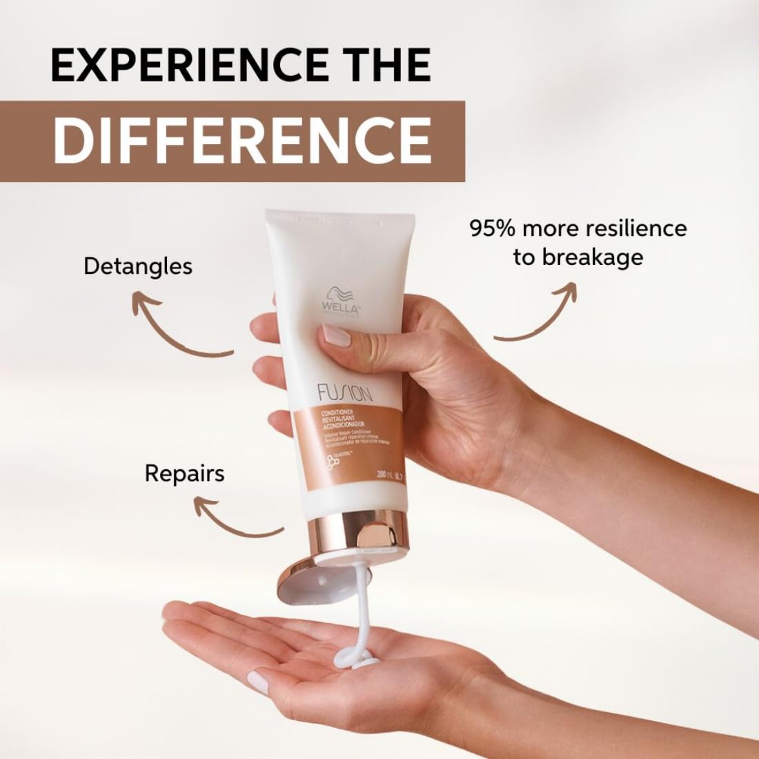 Wella Professionals Fusion Intense Repair Conditioner | For Damaged, Frizzy Hair | 200 ml | With Silk Amino Acids & Micronized Lipids | Vegan, Cruelty-free