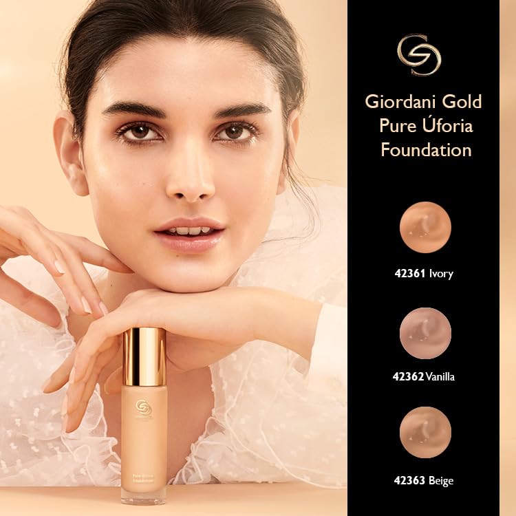 Oriflame Giordani Gold Pure Úforia Luminous Foundation Mousse For All Skin Type Spf35+|Lightweight Foundation|Beige, 30 Ml