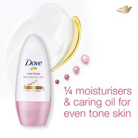 Dove Eventone Deodorant Roll On For Women, Antiperspirant Underarm Roll On Removes Odour, Keeps Skin Fresh & Clean, Alcohol Free, Paraben Free, 50 ml