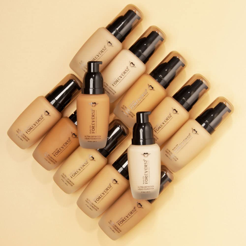 Daily Life Forever52 Ultra Definition Liquid Foundation|24-Hour Wear, Medium to High Coverage, Pore-Minimizing & Mattifying, Anti-Aging, Satin-Like Finish|Ideal for Medium Skin (Pralines Cake,30ml)
