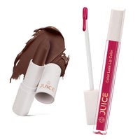 Juice Browned - M17 Kiss Sensation Lipstick & Juicy Plum - M05 Color Luxe Liquid Lipstick with Goodness of Bio Retinol, & SPF 15 UV Protection