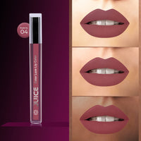 JUICE Matte Lipstick with Goodness of Bio Retinol, Moisturising lock technology, SPF 15 Waterproof & Long Lasting Bling Pink M04