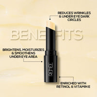 RENEE Retinol Eye Stick, Targets Wrinkles & Dark Circles, Revitalizes, Nourishes & Smooths Under-Eye Area, Infused with Retinol, Hyaluronic Acid, and Vitamin E, Travel Friendly, for All Skin Type, 2.9gm