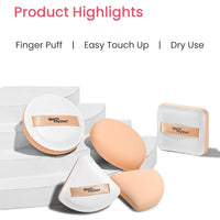 Earth Rhythm Beauty Makeup Powder Puff, Foundation Puff, Sponge for Smooth Coverage | Ultra Soft | Travel Friendly | Square - Pack of 1