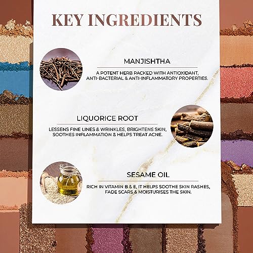 Just Herbs Eyeshadow Palette 9 In 1 Long Lasting Blendable Eye Makeup Palette Shimmery Finish (Moonlight - Night Palette) Multicolor