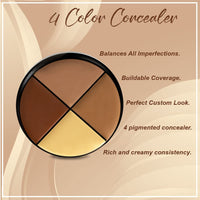 Daily Life Forever52 Matte Finish 4 Color Shades Concealer Kit Multipurpose creamy, lightweight Easy-To-Blend Hydrating Formula For Smooth Long Lasting Natural Finish Perfect Look AC002