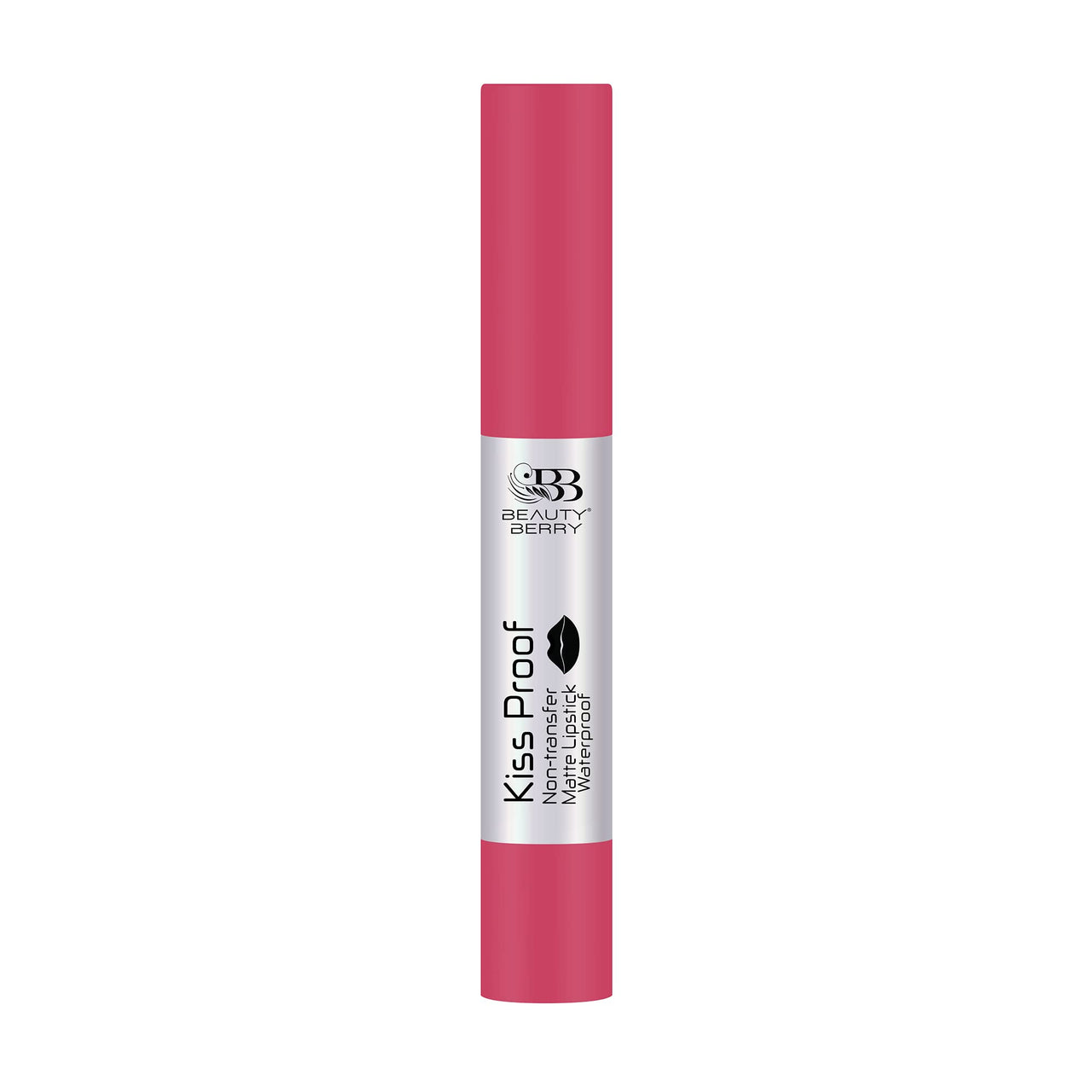 Beauty Berry Kiss Proof Matte Lipstick | Highly Pigmented Ultra Long Lasting | Non-Drying, Intense Moisturizing, Lightweight | Non Transfer for Women (Pinky)