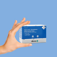 The Derma Co Kojic Acid + Glutathione Daily Syndet Brightening Soap With Kojic Acid & The Derma Co Ceramide + Ha Intense Face Moisturizer, Dry Skin Moisturiser - 25 Gm