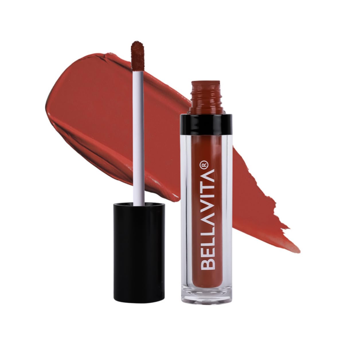BELLAVITA Kiss-Proof Liquid Lipstick | 3.8 ml | 18-hr Stay | Transferproof Lipstick | Long Lasting | Ultra Matte Finish | Intense Moisturisation | Waterproof Liquid Lipsticks for Women | Dreamy Nude