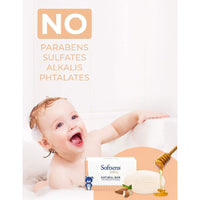 Softsens Baby Natural Bar Soap with Honey, Orange & Natural Almond Oil 9 Soaps x 100g