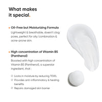 Minimalist Dehydrated Skin Moisturizer with 10% Vitamin B5 for Oily & Acne-Prone Skin | Oil-Free Hydration & Lightweight Gel Formula for Damaged Barrier Repair | Fast-Absorbing & Non-Sticky Lightweight Winter Cream For Women & Men | Fragrance-Free | 50 gr