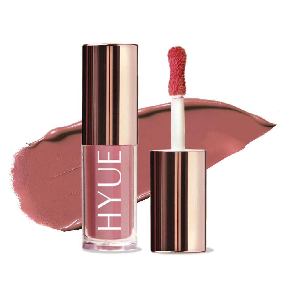 HYUE HydraMatte™ Liquid Lipstick | 2.2ml | Parisian Pink Soft-Matte Long-Wear | Intense Color | With Jojoba, Almond & Gooseberry Extracts | Travel-Friendly | Precision Tip | 12 Bold Shades