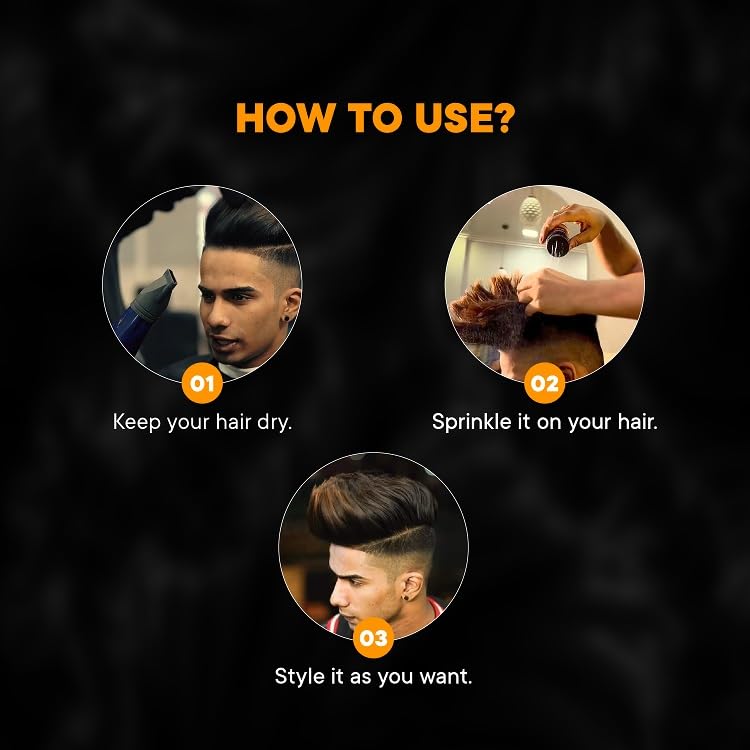 Men Deserve - Hair Styling Powder Wax (10g) | For Hair Volume, Strong Hold, and Matte Hair Look | Invisible Finish Hair Powder for Men | Sulphates and Paraben Free | Hair Volume Powder For Men