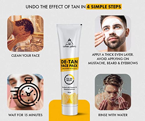 Urbangabru Hair Volumizing Powder 10 GM & De-Tan Face Pack 100 GM - Men's Grooming Combo Kit
