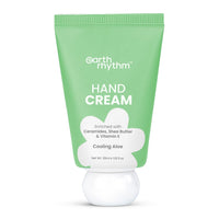 Earth Rhythm Hand Cream - Cooling Aloe for Dry & Rough Hand Intense Moisturization Non Greasy , Fast Absorbing, Moisturizes, Enriched with Ceramides , Shea Butter, Cacao Seed Butter for Men & Women - 30ml