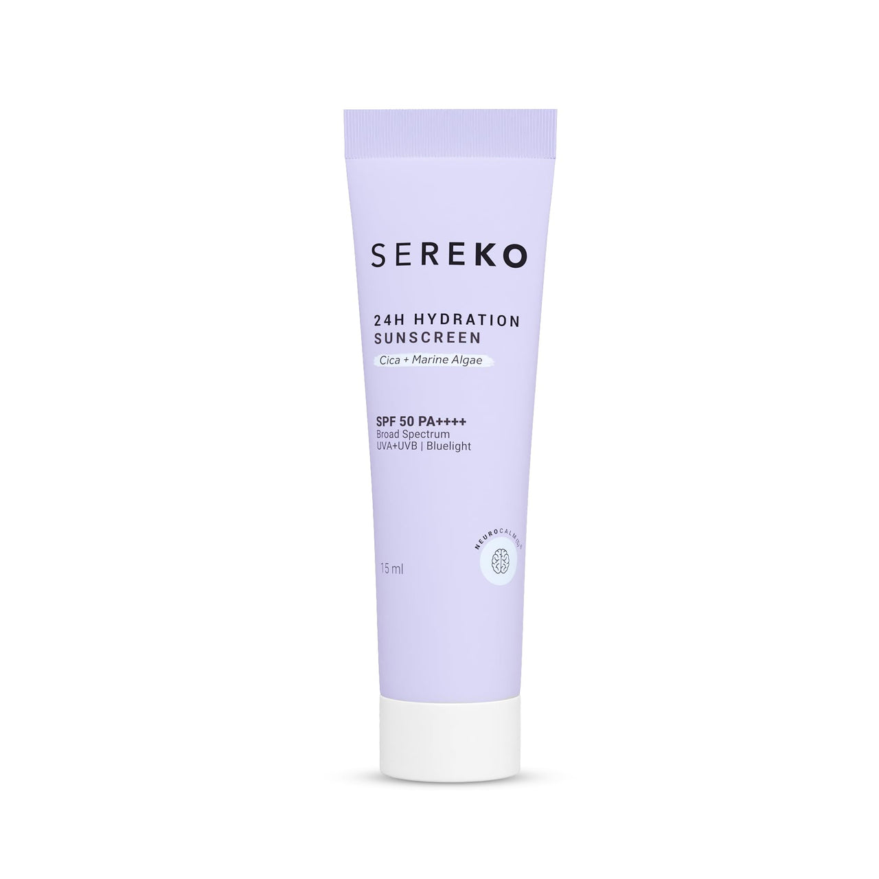 Sereko Sunscreen SPF 50 PA++++ Creme Gel with Zero White Cast for Women & Men | 24hrs Hydration, Quick Absorbing & Non Greasy | UVA+UVB & Blue Light Protection | Suitable to All Skin Type (15ml)