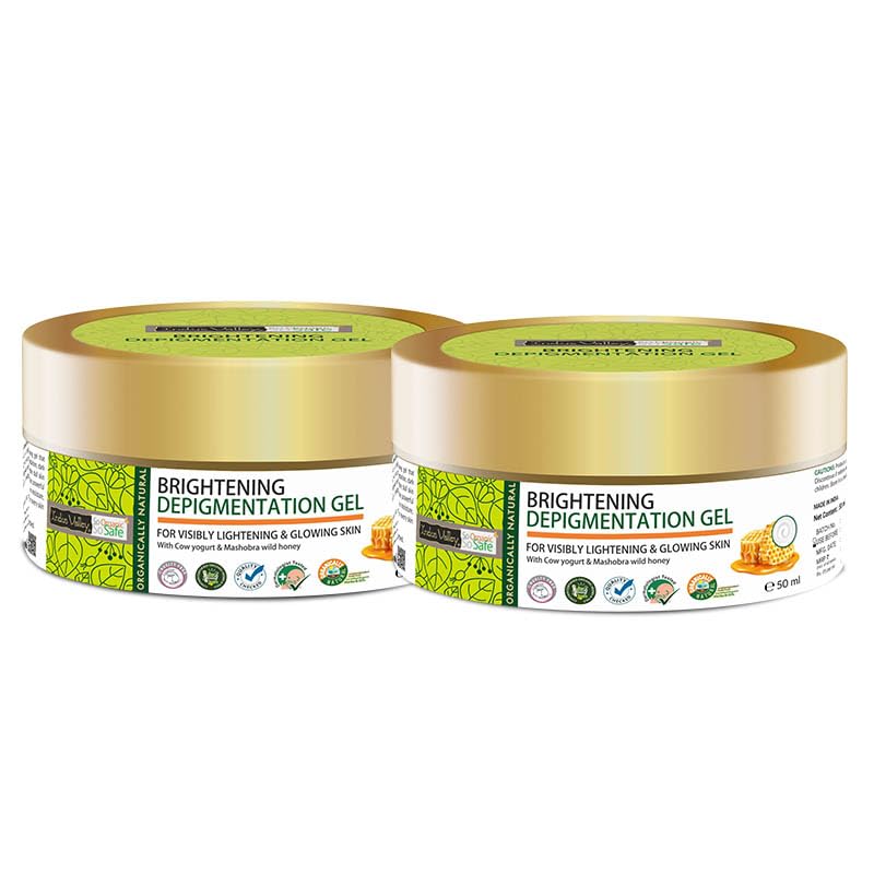 Indus valley Face care combo of Cow's Milk Yogurt & Honey Gel, Under eye cream and Skin Lightening Brightening Face mask (50ml+50ml+100ml=200ml)