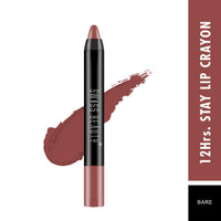 Swiss Beauty 12 Hrs. Stay Matte Lip Crayon, Bare, 3g - Long Lasting, Waterproof, Super Stay, Matte Finish Lip Crayon, Long Wear, Crayon Lipstick