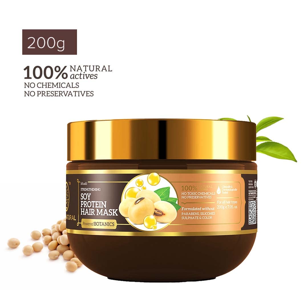 KHADI NATURAL Soy Protein Hair Mask-Powered Botanics 200GM