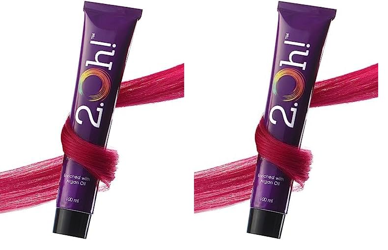 2.Oh! Italian- Pink Hair Color For Women & Men | Ammonia-Free DIY Semi Permanent Hair Color | Enriched with Argan Oil | Lasts upto 12-15 Washes (Pack of 2)