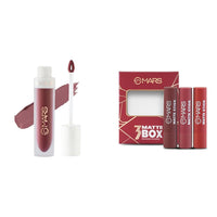 MARS Matte Liquid Lip Color | Long Lasting | Non-Transfer & Waterproof Lipstick for Women (4.5 ml) (08-Trend Train) Matte Box Set of 3 Lipsticks for Women (3x3.2 gm) (01-Red & Maroon)