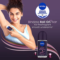 Nivea Women Deodorant Roll On, Pearl & Beauty Fine Fragrance, 50ml & Nivea Natural Glow Smooth Skin Deodorant Roll On for Women, 50ml