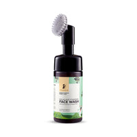 Pilgrim Spanish Squalane foaming face wash with Kiwi extracts & Aloe for skin hydration|Face wash with brush|Non drying cleanser for face | Face wash for dry & combination skin|For Men & Women | 120ml