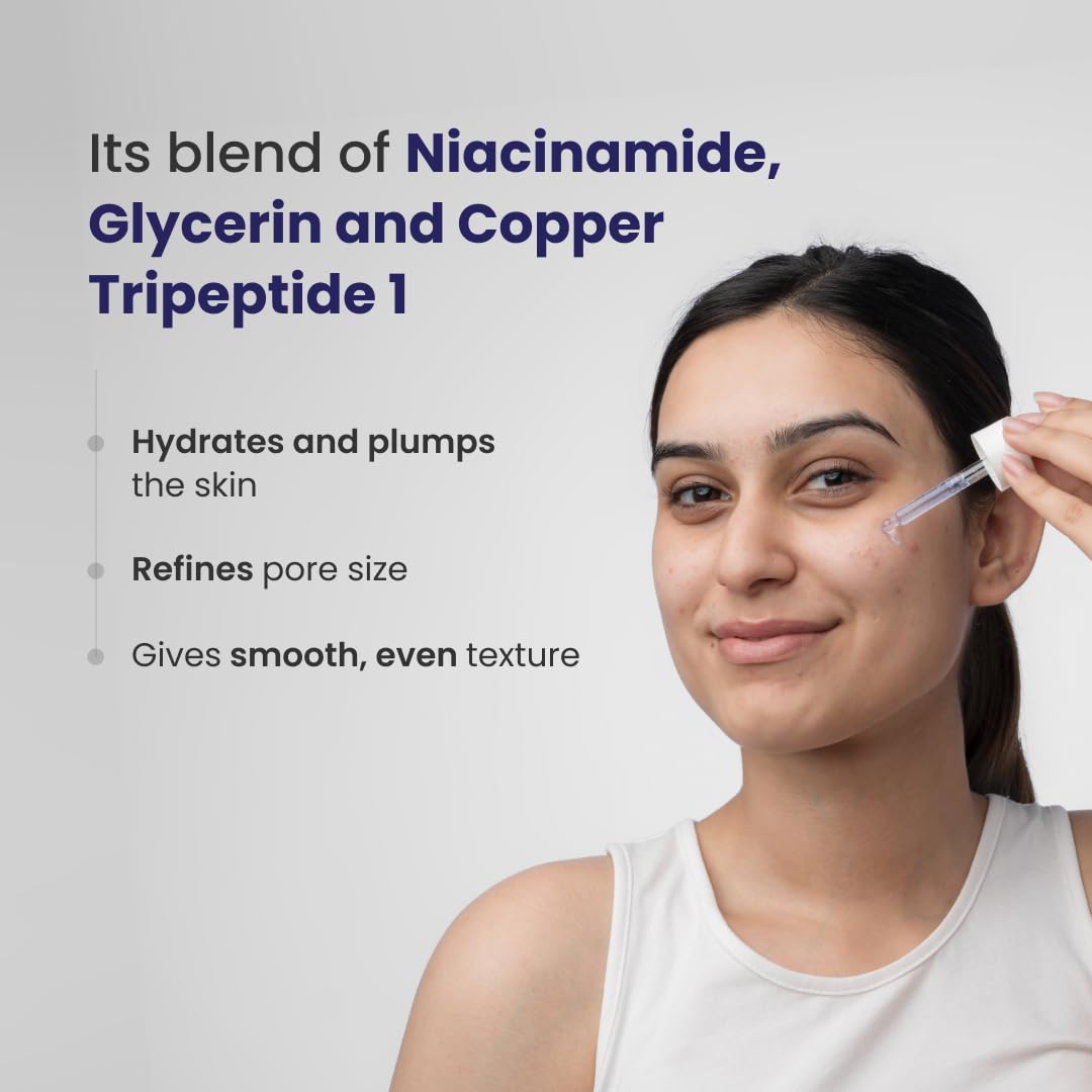 RE' EQUIL Pitstop Blue Copper Peptide Serum, Repairs Acne Scars & Pitted Marks, Evens Skin Tone & Reduces Blemishes, For All Skin Types, 25 Ml