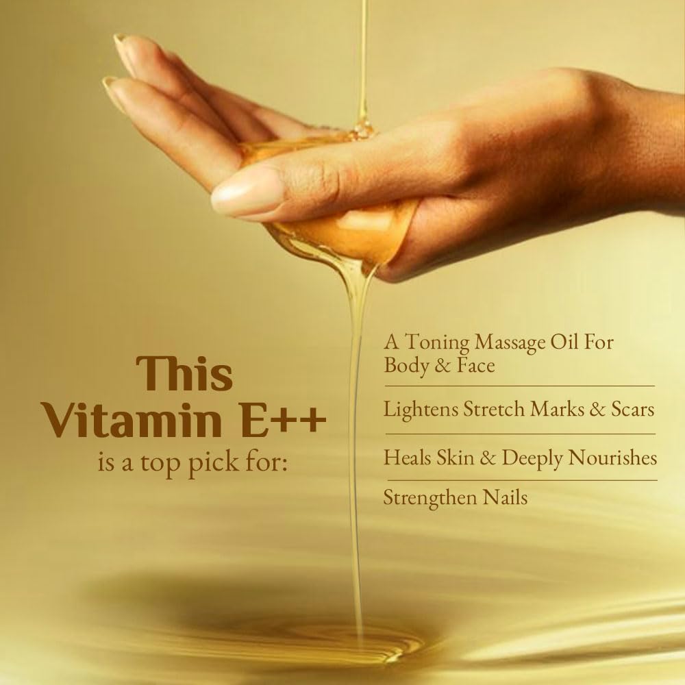 Richfeel Vitamin E++ Oil, 80ml - Pack of 2 | Blend of Almond, Wheatgerm, Walnut & Carrot Oils | Antioxidant | Fight Dullness, Damage & Ageing of Skin | Anti-Stretch Marks and Scars