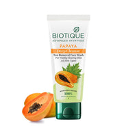 Biotique Honey Water Pore Tightening Brightening Toner With Himalayan Waters, 120ml & Biotique Papaya Deep Cleanse Face Wash For Visibly Glowing Skin All Skin Types, 150ml