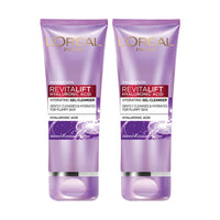 L’Oréal Paris Hydrating Gel Cleanser, Gentle facewash, Cleanses Impurities & Makeup Residue, Revitalift Hyaluronic Acid, Pack of 2, 2x100ml