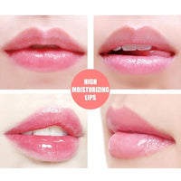 Huda Girl Beauty Hydrating Cute Sequin Heart Shape Lipgloss Oil Color Change Moisturizing Kids Girls LipOil Moisturizing Lips Care For Tint Dry And Chapped Lips - Set Of 4