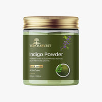 Veda Harvest Indigo Powder 240gm for Black Hair | Natural Plant-Based Hair Dye | Chemical-Free & Healthy Hair Color Solution