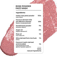 Brillare Rose Face Wash, Anti Ageing Skin, Sandalwood & Coconut Face Wash for Hydration Reduces Ageing Signs & Wrinkles, 100% Natural Powder Face Wash, 30g
