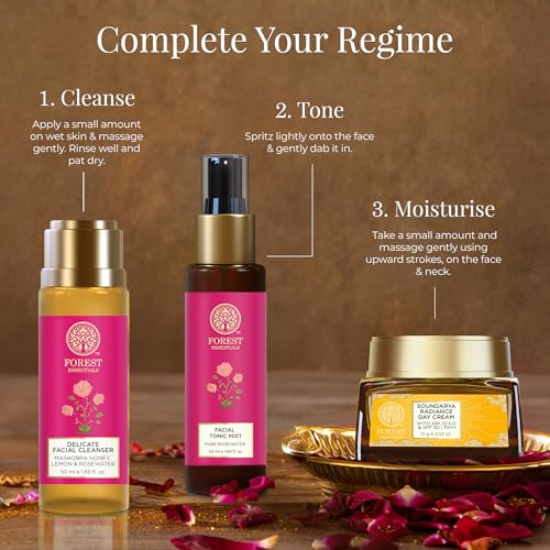 Forest Essentials Soundarya Radiance Day Cream with 24K Gold & SPF 30 | Hyaluronic Acid, Vitamin C & Bakuchiol | Anti Ageing Face Moisturiser for Glowing Skin | For Normal, Dry & Combination Skin