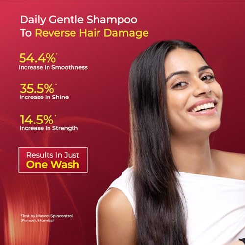 Arata 6-in-1 Super Shampoo | Prevents Hair loss | Restores pH Balance | Boosts Hair Thickness | Reduces Breakage | Fights Microbial Infections | Adds Shine | Shampoo For Women & Men | 300ml